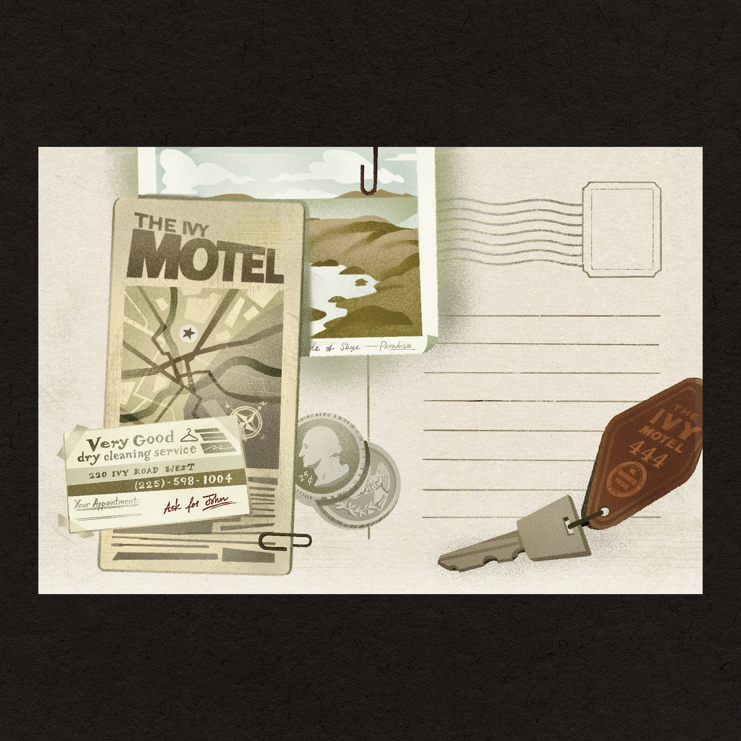 Murder Mystery: The Ivy Motel Postcard