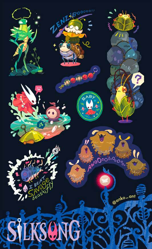 Silksong Sticker Sheet
