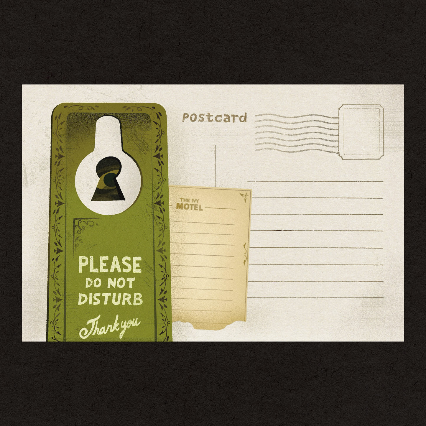 Murder Mystery: Green Room Postcard