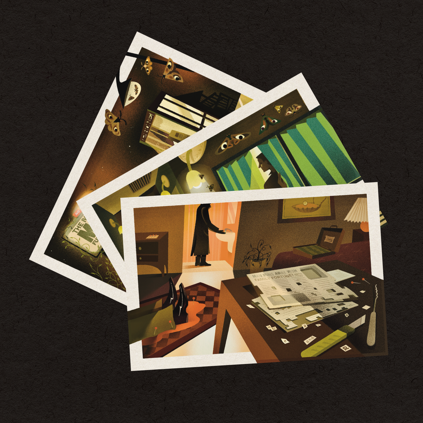 Murder Mystery Postcard Set