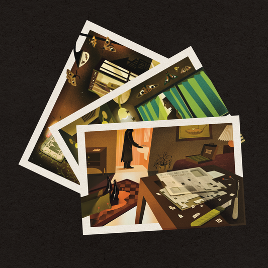Murder Mystery Postcard Set