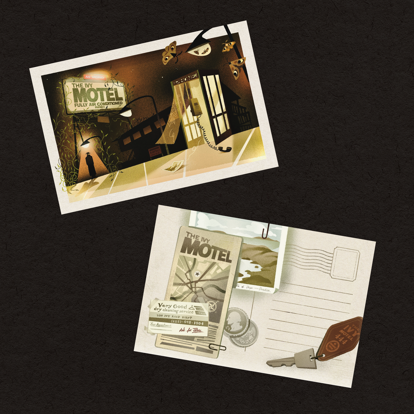 Murder Mystery Postcard Set