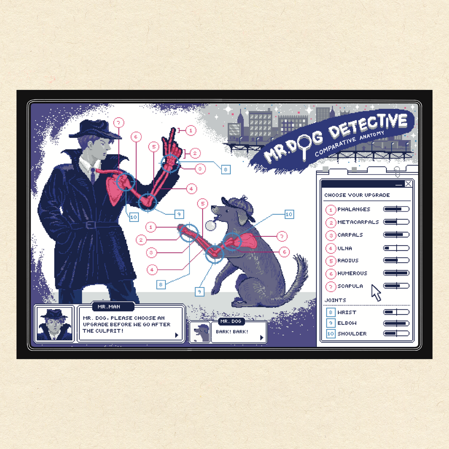 Mr. Dog Detective Print
