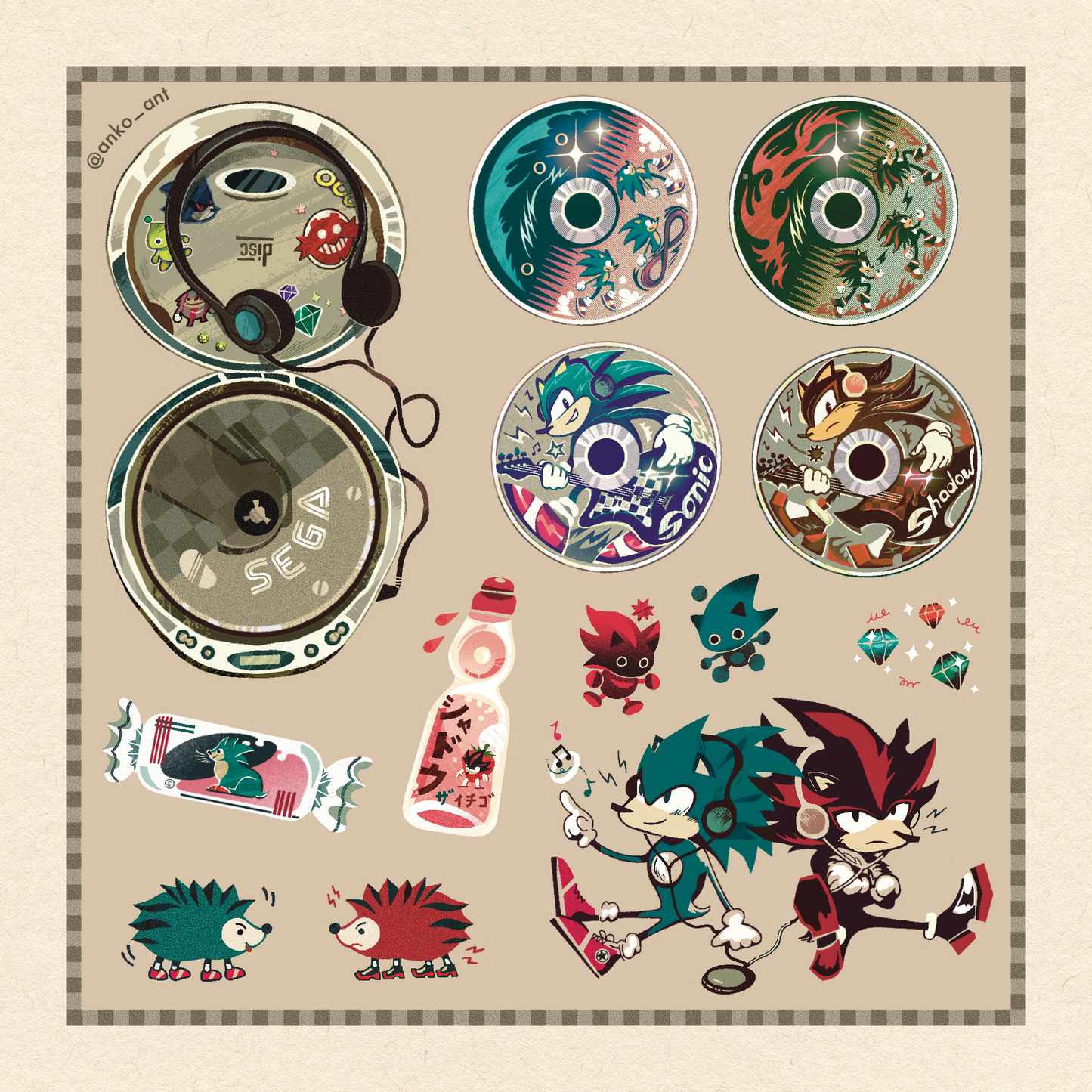 Sonic & Shadow Sticker Sheet