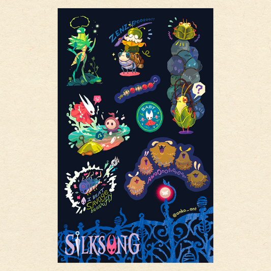 Silksong Sticker Sheet